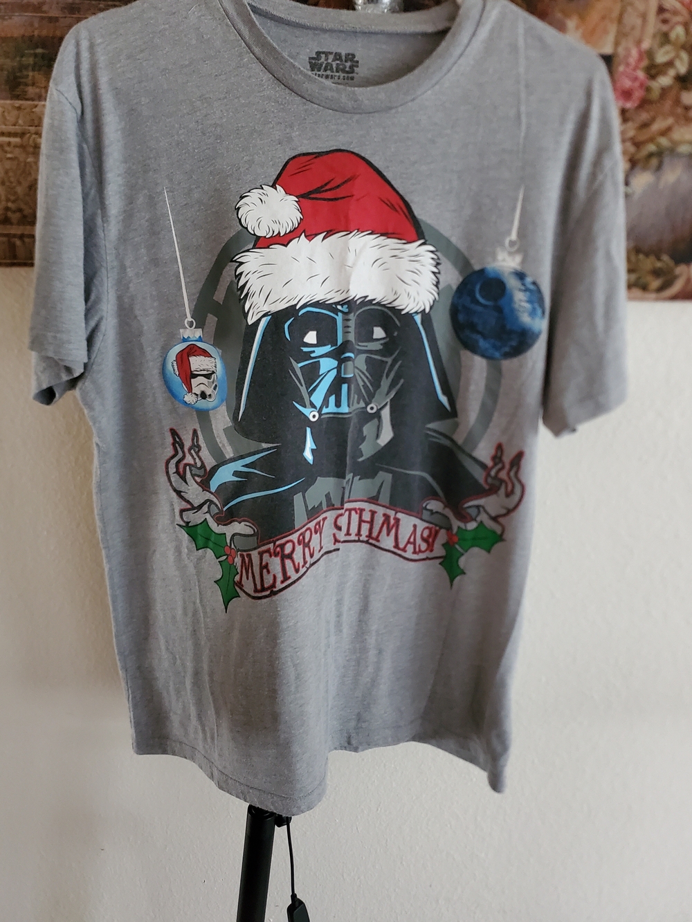 Star Wars Merry Sithmas Darth Vader Santa T-Shirt Mens L Official Christmas